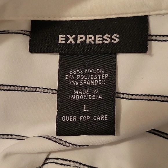 Express Stretch Slenderizing Button Down Blouse Size 12 - Picture 6 of 8